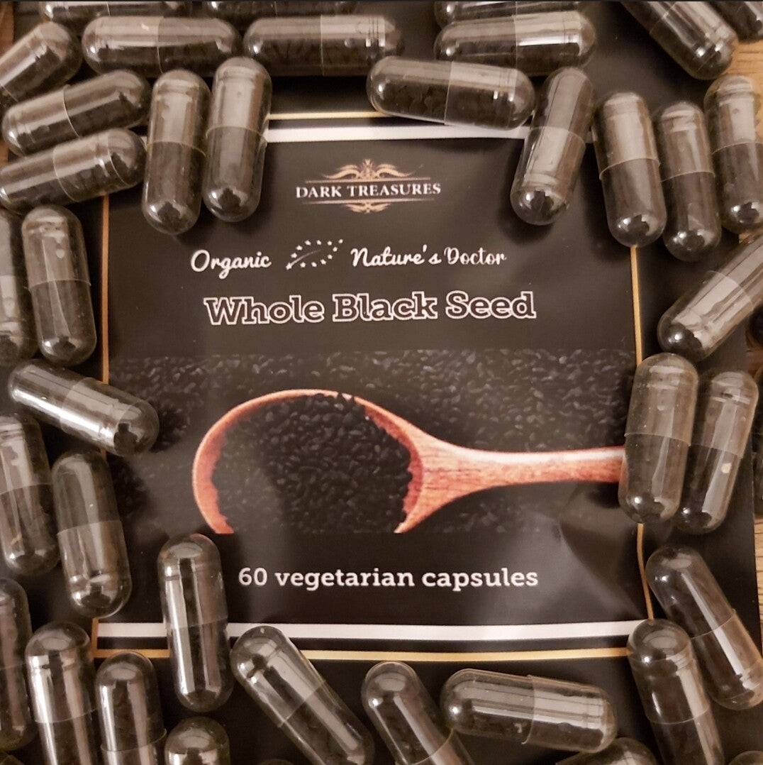 Dark Treasures Whole Black Seed - 60 Veg Capsules