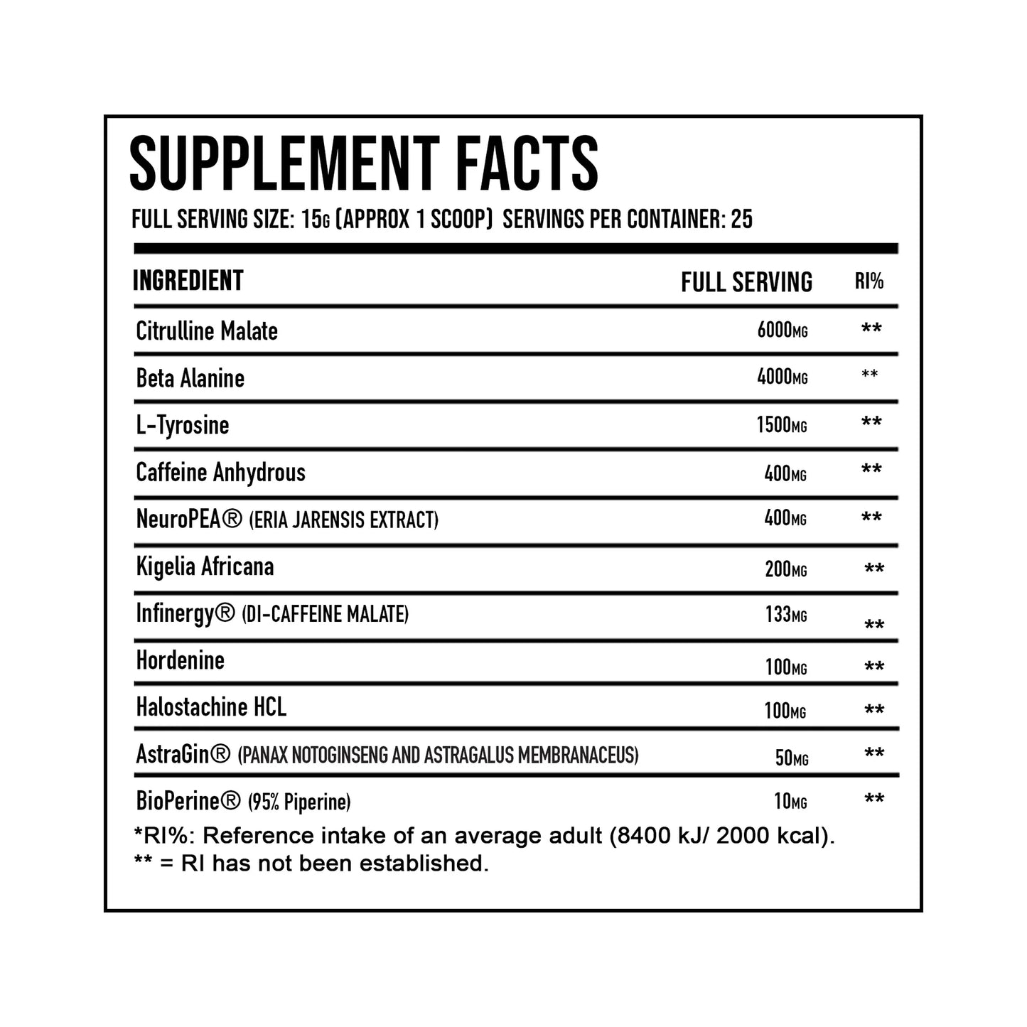 DNA Sports H8 Pre-Workout (V3) - 375g