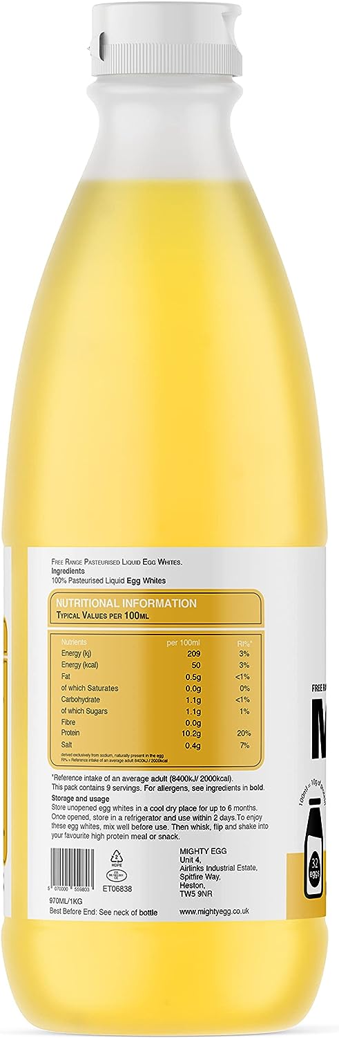 Mighty Eggs Free Range Liquid Egg Whites - Bottle
