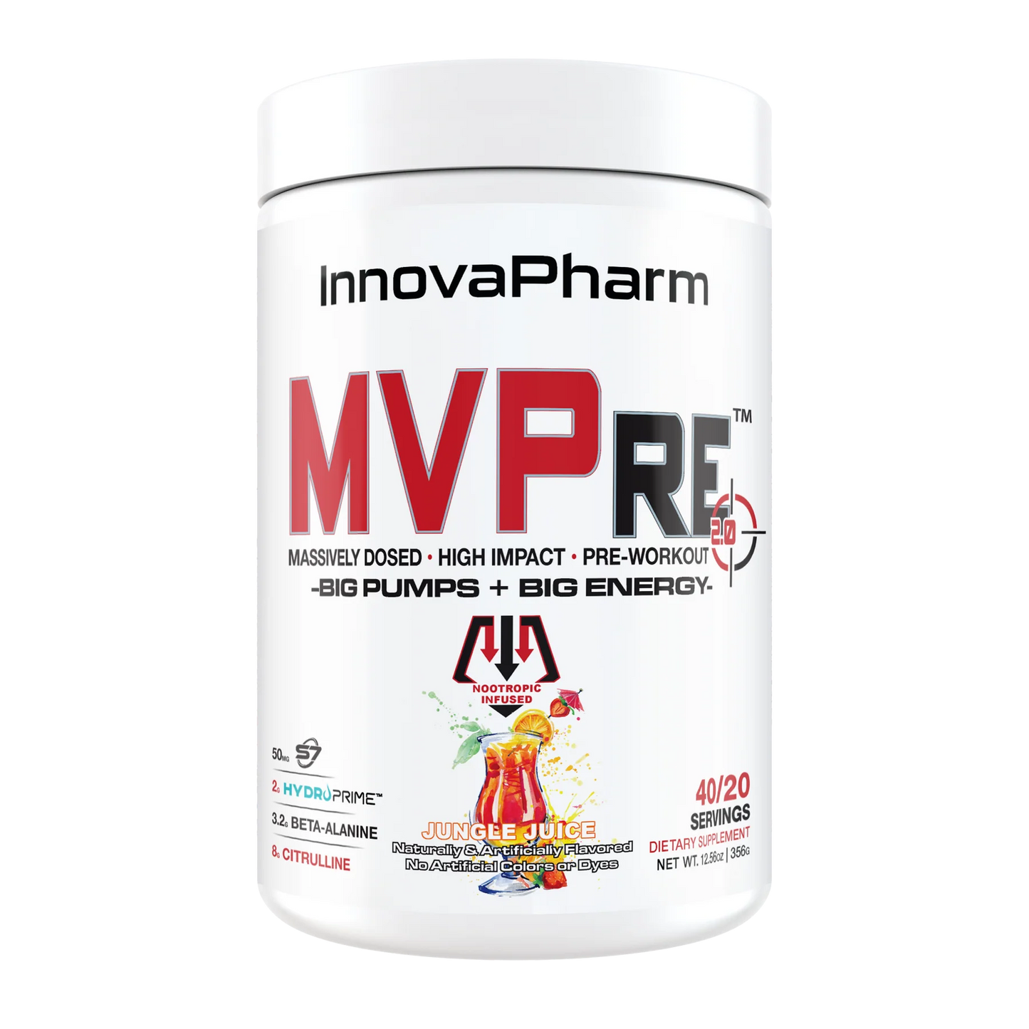 InnovaPharm MVPre 2.0 Pre-Workout - 40/20 Servings