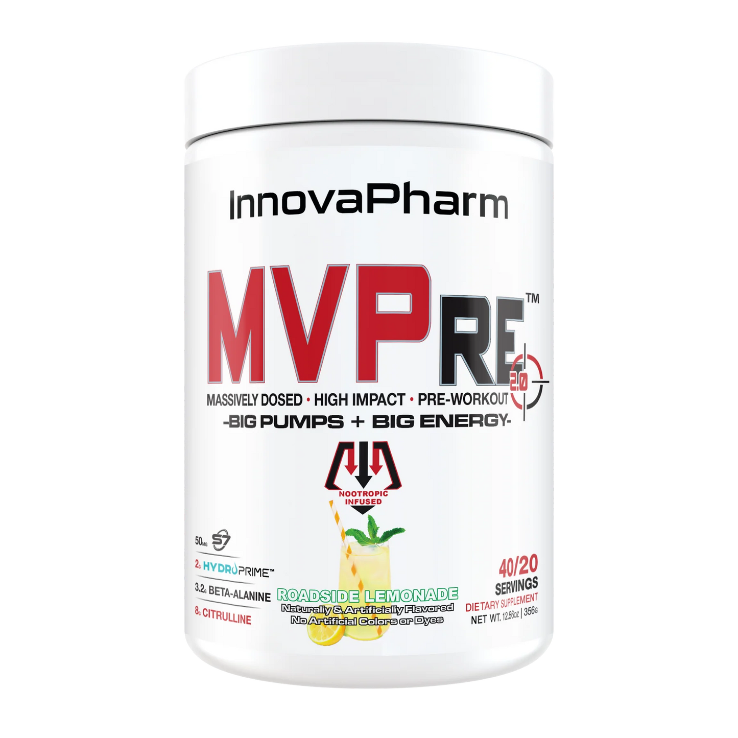 InnovaPharm MVPre 2.0 Pre-Workout - 40/20 Servings