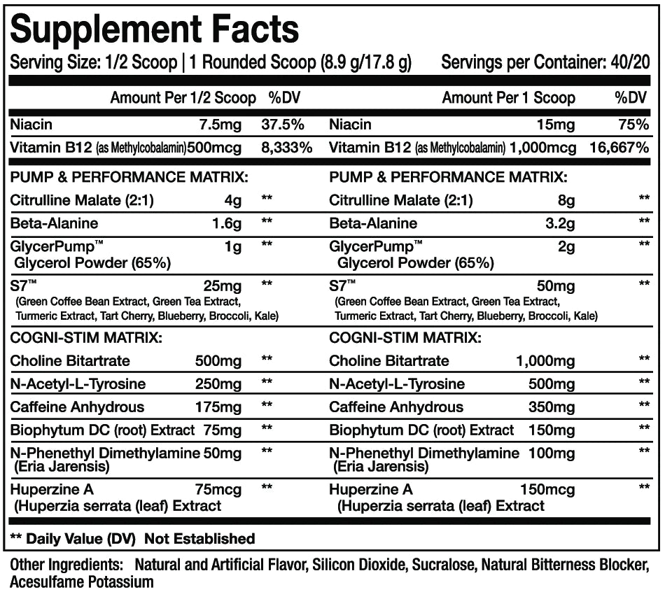 InnovaPharm MVPre 2.0 Pre-Workout - 40/20 Servings