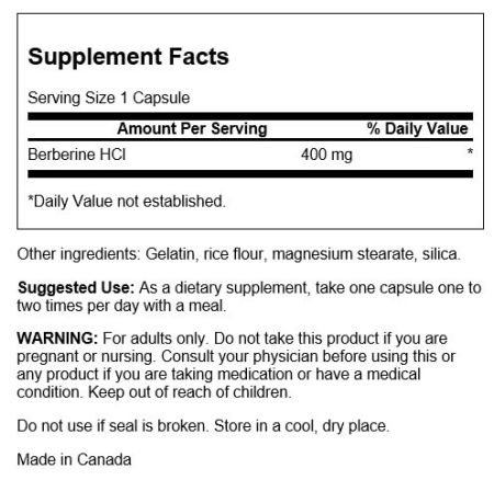 Swanson Berberine 400mg - 60 Capsules