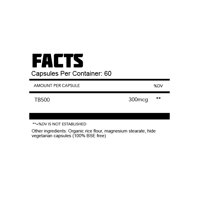 Thoroughbred Labs - TB500 Peptide - 60 Capsules