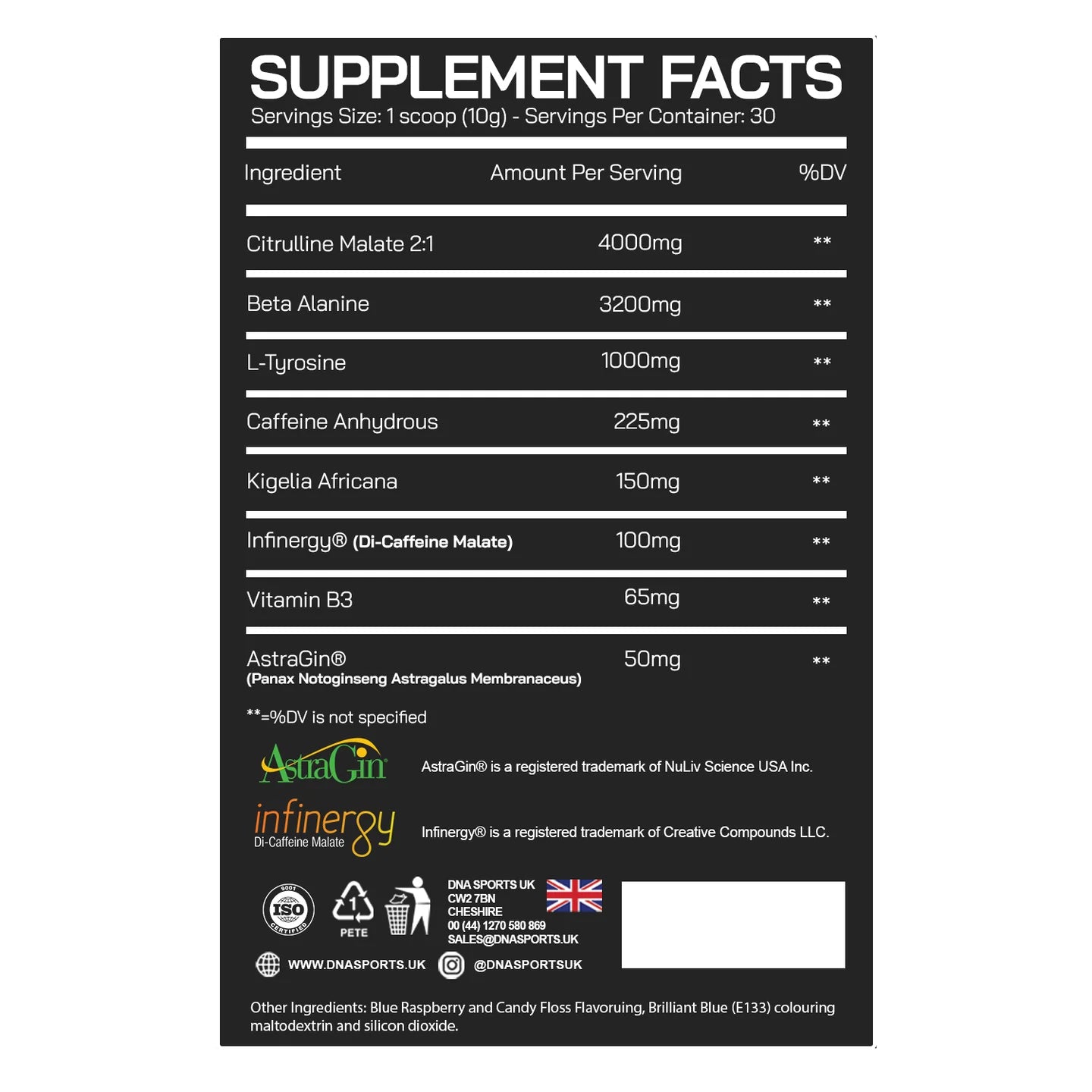 DNA Sports VIBE Preworkout - 300g