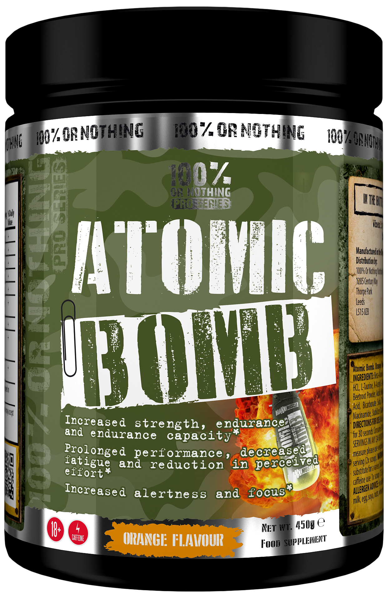 100% or Nothing Pro Series (Maxx Muscle) Atomic Bomb - 450g