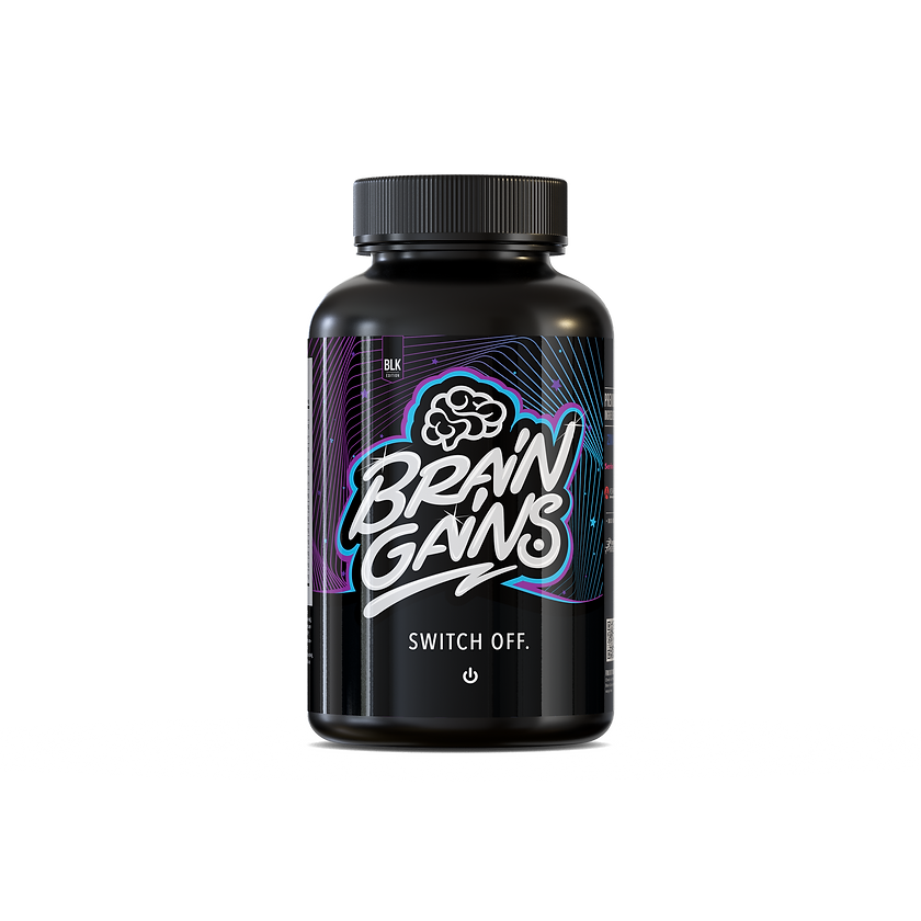 Brain Gains SWITCH OFF Nootropic Sleep Aid Black Edition - 120 Capsules