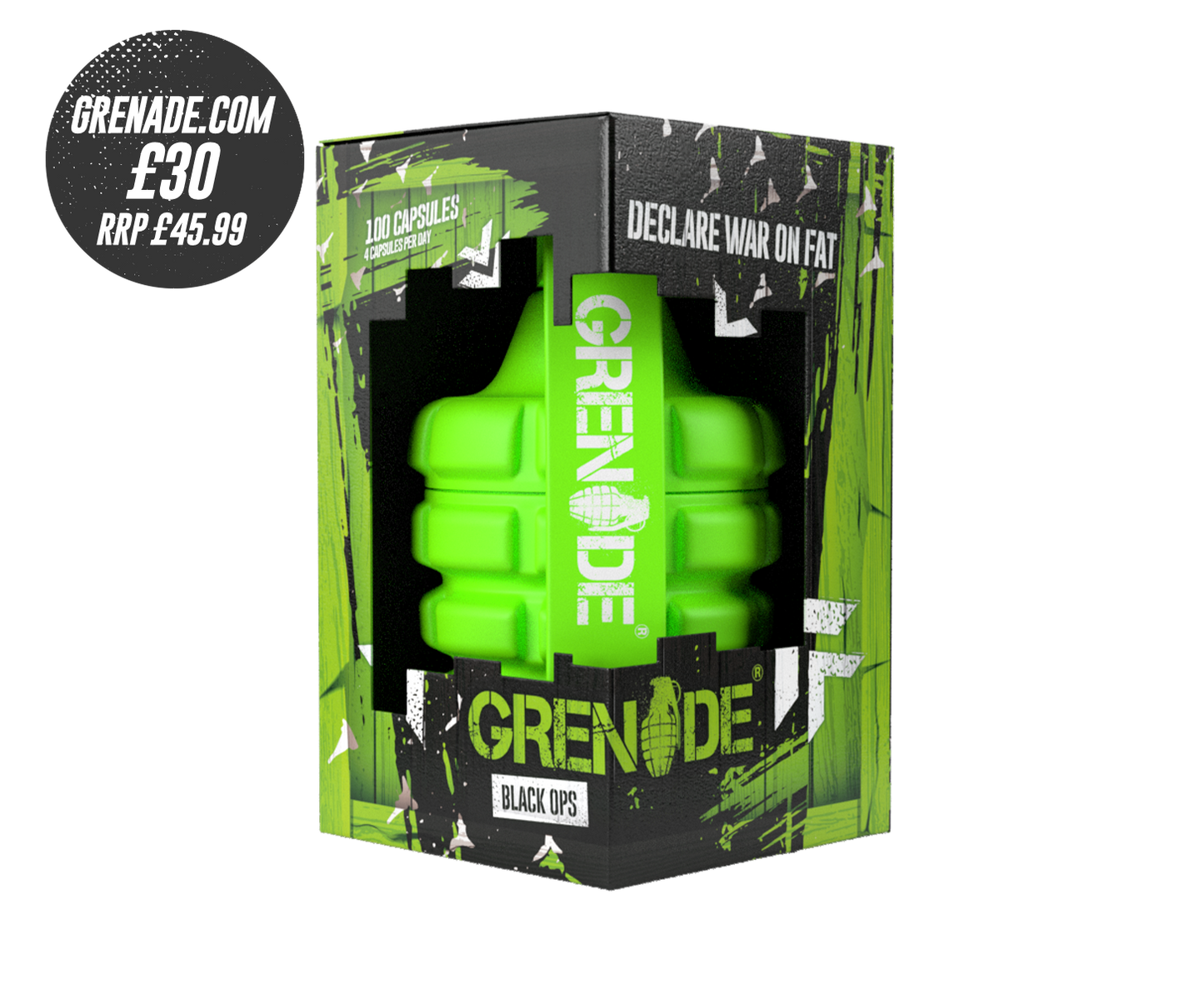 Grenade Black Ops - 100 Capsules