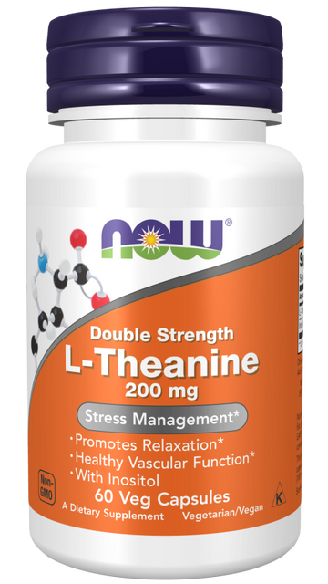 Now Foods L-Theanine Double Strength 200mg - 60 Veg Capsules