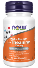 Load image into Gallery viewer, Now Foods L-Theanine Double Strength 200mg - 60 Veg Capsules
