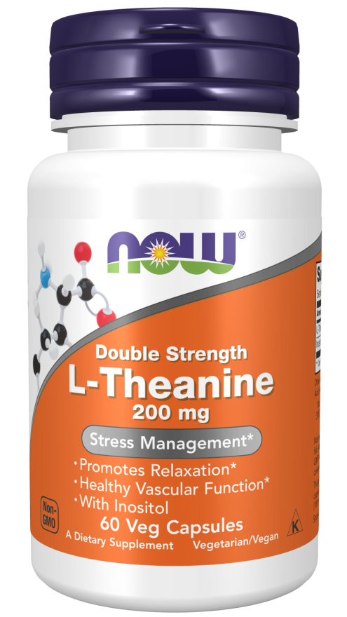 Now Foods L-Theanine Double Strength 200mg - 60 Veg Capsules