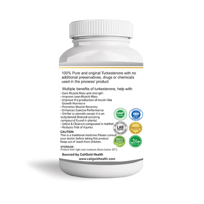CaliGold Health Turkesterone 500mg - 60 Capsules