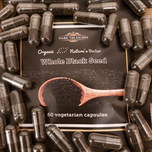 Dark Treasures Whole Black Seed - 60 Veg Capsules
