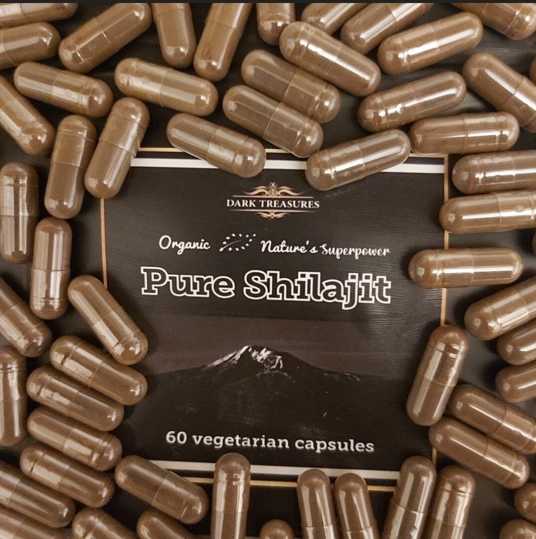 Dark Treasures Pure Shilajit - 60 Veg Capsules