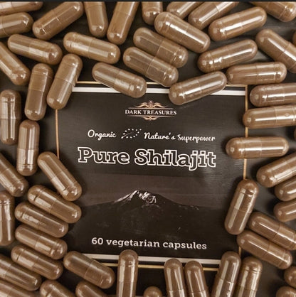 Dark Treasures Pure Shilajit - 60 Veg Capsules