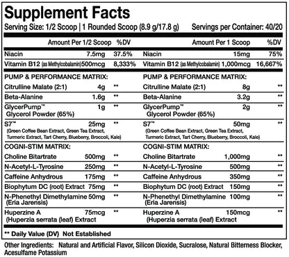 InnovaPharm MVPre 2.0 Pre-Workout - 40/20 Servings