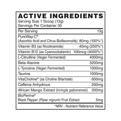 Naugthy Boy Energy Pre-Workout - 390g