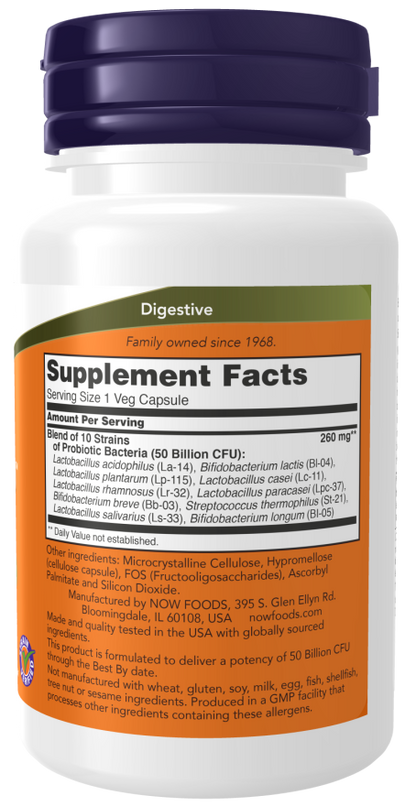 Now Foods Probiotic-10 50 Billion - 50 Veg Capsules