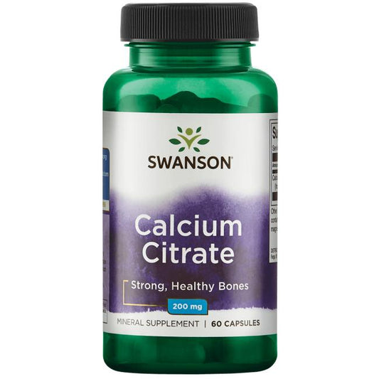 Swanson Calcium Citrate 200mg - 60 Capsules
