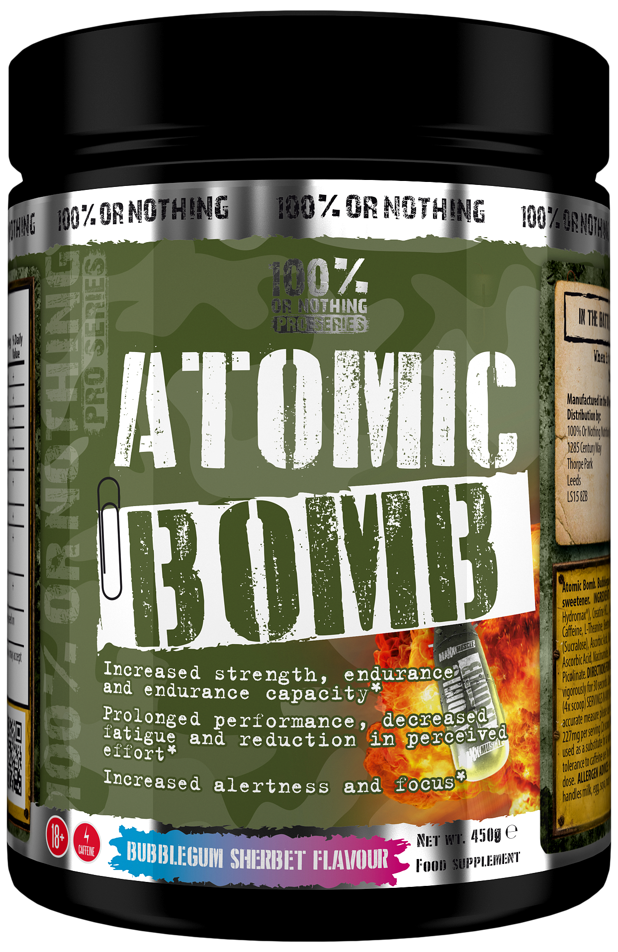 100% or Nothing Pro Series (Maxx Muscle) Atomic Bomb - 450g