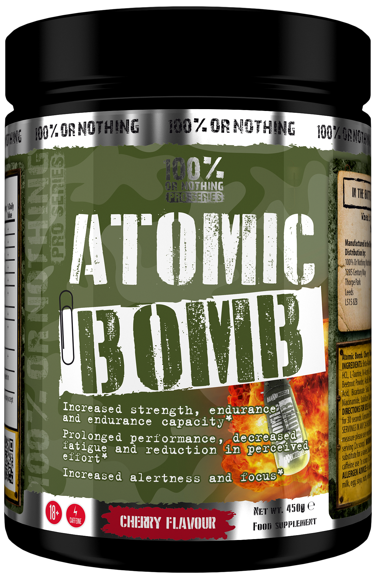 100% or Nothing Pro Series (Maxx Muscle) Atomic Bomb - 450g
