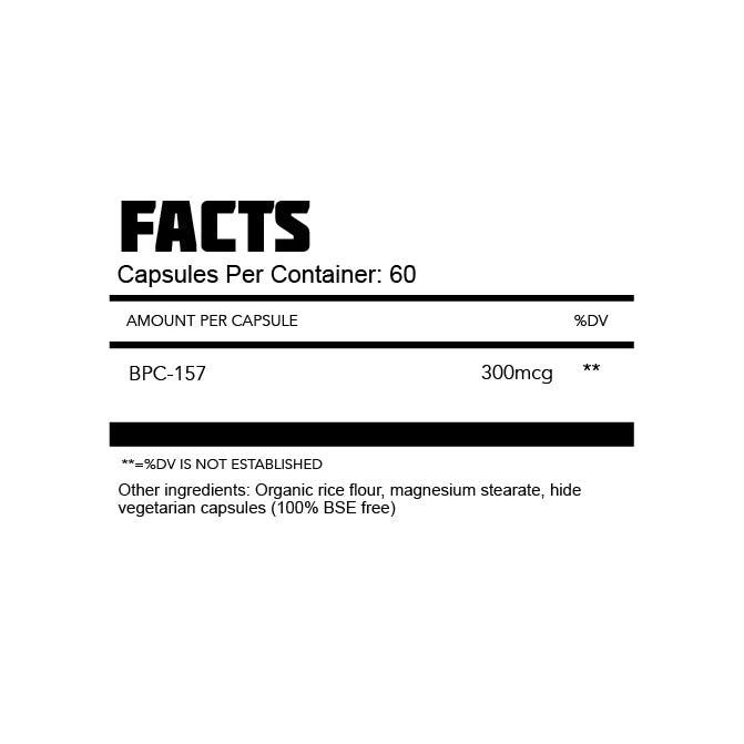 Thoroughbred Labs BPC 157 Peptide - 60 Capsules