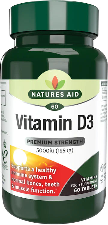 Natures Aid Vitamin D3 5000iu - 60 Tablets