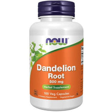 Load image into Gallery viewer, Now Foods Dandelion Root 500mg - 100 Veg Capsules
