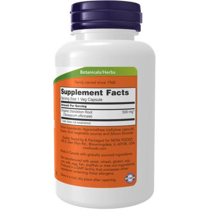 Now Foods Dandelion Root 500mg - 100 Veg Capsules