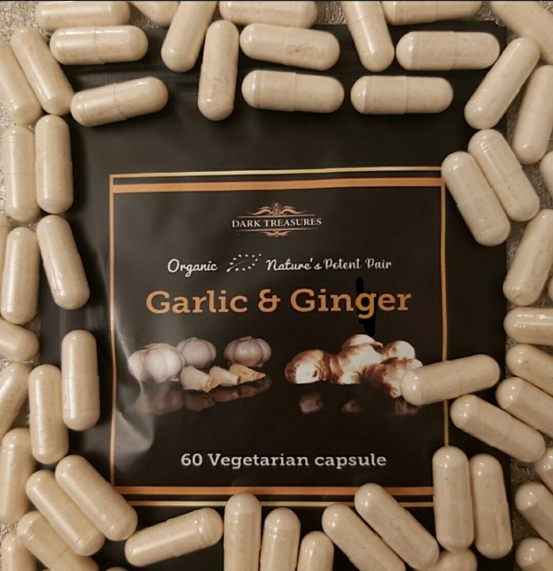 Dark Treasures Garlic & Ginger - 60 Veg Capsules