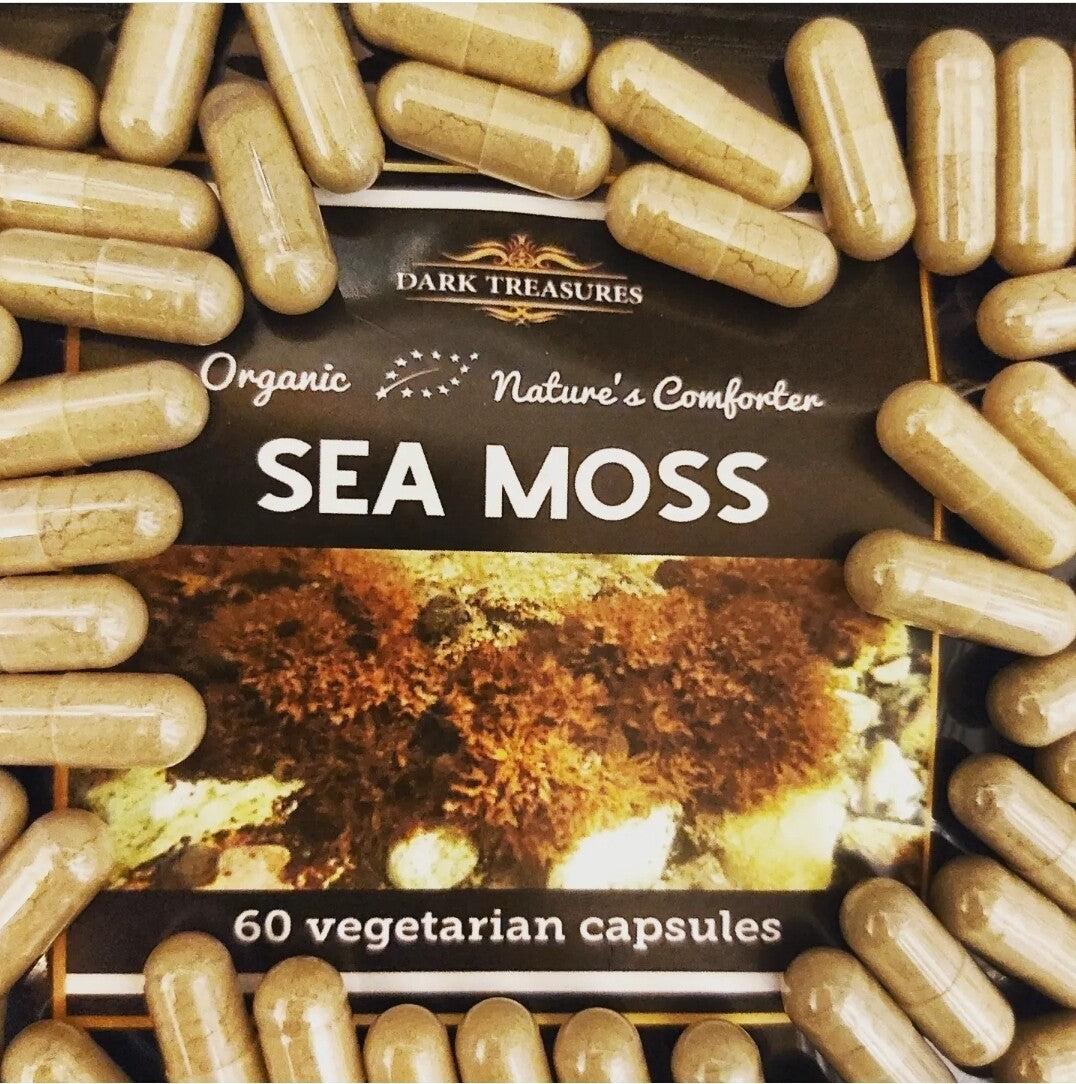 Dark Treasures Organic Sea Moss - 60 Veg Capsules