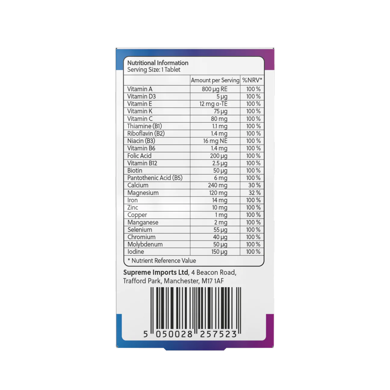 Million's & Million's A-Z Multivitamin & Minerals - 30 Tablets