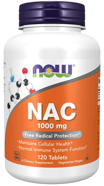 Now Foods NAC 1000mg - 120 Tablets