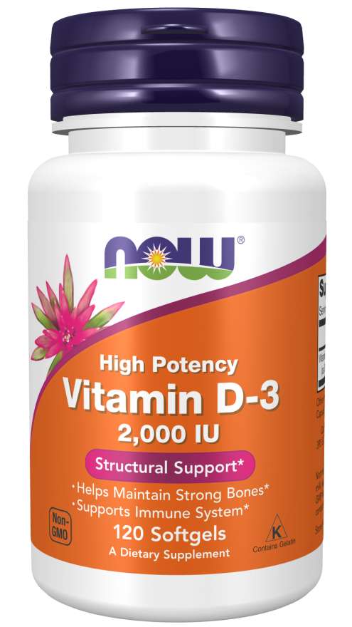 Now Foods Vitamin D-3 2000 IU - 120 Softgels